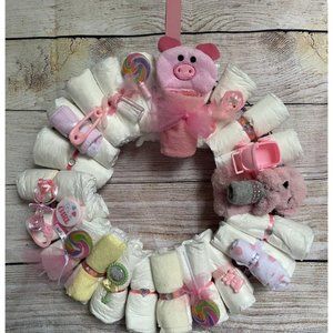 Diaper Wreath (with free wreath hanger)